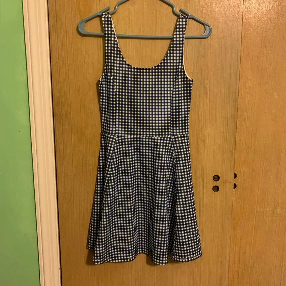 Blue Checkered Sundress - Picture 1 of 3
